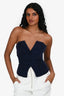 Lovers and Friends Navy Button Strapless Top Size S