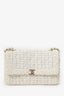 Pre-Loved Chanel™ White Medium Tweed Bag