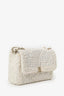 Pre-Loved Chanel™ White Medium Tweed Bag