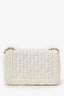 Pre-Loved Chanel™ White Medium Tweed Bag