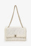 Pre-Loved Chanel™ White Medium Tweed Bag