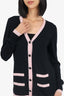 Pre-Loved Chanel™ Black/Pink Cardigan Size 42