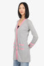 Pre-Loved Chanel™ Grey/Pink Long Cardigan Size 40