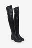 Jimmy Choo Black Leather Over The Knee Boots Size 37