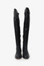 Jimmy Choo Black Leather Over The Knee Boots Size 37