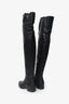 Jimmy Choo Black Leather Over The Knee Boots Size 37