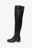 Jimmy Choo Black Leather Over The Knee Boots Size 37