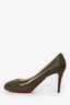 Christian Louboutin Olive Green Pumps 85mm Size 40