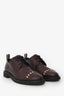 Salvatore Ferragamo Burgundy Chain Detail Oxfords Size 8