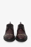 Salvatore Ferragamo Burgundy Chain Detail Oxfords Size 8