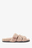 Hermès Pink Shearling Chypre Sandals Estimated Size 40