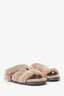 Hermès Pink Shearling Chypre Sandals Estimated Size 40