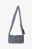 Bottega Veneta Grey Padded Intreccio-Woven Nylon Crossbody Bag