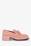 Pre-Loved Chanel™ Pink Quilted Leather Turn Lock CC Loafers Size 37.5