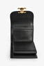 Celine 2022 Black Leather Triomphe Compact Wallet