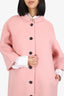 Balenciaga Pink Wool 3/4 Length Sleeve Coat Size 40