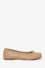 Maison Margiela Tan Leather Tabby Ballet Flats Size 38