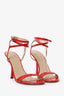 Staurt Weitzman Red Patent Leather Strappy Heels Size 8