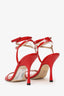Staurt Weitzman Red Patent Leather Strappy Heels Size 8