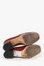 Gucci Burgundy Leather Horsebit Block Heels Size 38
