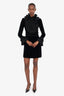 Gucci Black Velvet Ruffle Dress Size 38