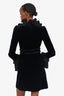 Gucci Black Velvet Ruffle Dress Size 38