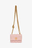 Pre-Loved Chanel™ 2021+ Pink Leather 'Pearl Crush' Mini Crossbody Bag