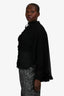 Zimmermann Black Sheer Ruffle 'Illuminati' Cape Blouse Size 8 US