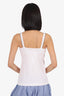 Brunello Cucinelli Cream Beaded Sleeveless Top Estimated Size S