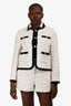 Maje White/Black Tweed Blazer + Shorts Set Size 42
