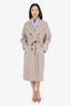 MaxMara Grey Cashmere Belted Coat Estimated Size S