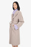 MaxMara Grey Cashmere Belted Coat Estimated Size S