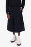 Loewe Navy Blue Wool/Cashmere Wide Leg Cropped Cargo Pants Size 54 Mens