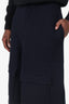 Loewe Navy Blue Wool/Cashmere Wide Leg Cropped Cargo Pants Size 54 Mens