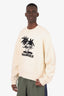 Palm Angels Cream/Black Palm Tree Sweater Size L Mens