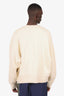 Palm Angels Cream/Black Palm Tree Sweater Size L Mens