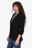 Cinq a Sept Black Ruched Sleeve 'Khloe' Blazer Size 2