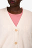 Jenni Kayne Cream Cashmere Button Down Cardigan Size XS