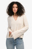 Jenni Kayne Cream Cashmere Polo Sweater Size M