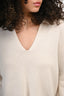 Jenni Kayne Cream Cashmere Polo Sweater Size M