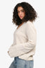 Jenni Kayne Cream Cashmere Polo Sweater Size M