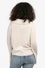 Jenni Kayne Cream Cashmere Polo Sweater Size M