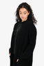 Jenni Kayne Black Wool Blend Open Sweater Coat Size S