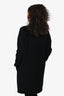Jenni Kayne Black Wool Blend Open Sweater Coat Size S