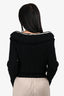 Y/Project Black/White Knit Gold Button Down Cardigan Size 34