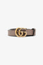 Gucci Taupe Leather Thin GG Marmont Belt Size 80/32