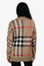 Burberry Beige Merino Wool Check Cardigan Size XS