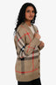 Burberry Beige Merino Wool Check Cardigan Size XS