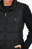 Gucci Black Logo Patch Down Vest Size 42