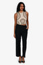Gucci Black Silk/Wool Crepe 'Cady' Straight Leg Trousers Size 38